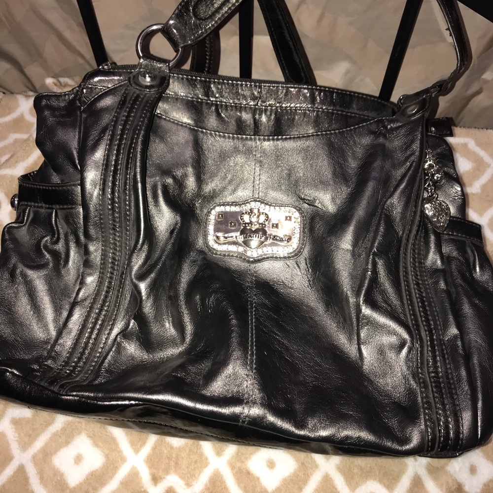 Kathy Van Zeeland dark grey large purse